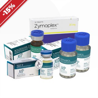 Corso breve per l'aumento della massa muscolare magra. Turinabol + testosterone + boldenone