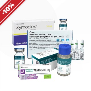 Corso di essiccazione. Winstrol + Testosterone + gonadotropina + tamoxifene