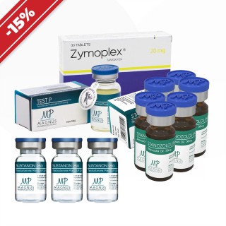 Corso di forza: esperto. Mix di testosterone + stanozololo (sospensione) + testosterone propionato